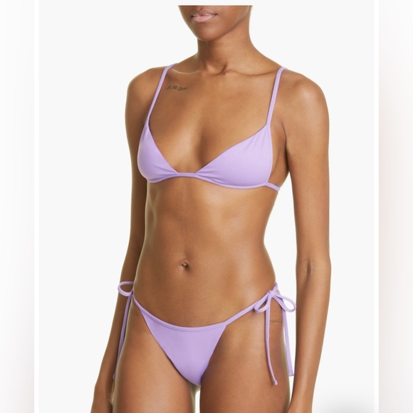The Attico Triangle Two-Piece Swimsuit in Purple sz L - Picture 6 of 10